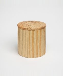 CUENCO DE MADERA P/VELA C/TAPA GRANDE