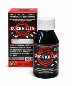 QUICK KILLER CIPERMETRINA 3%  X 100 CC  (100CC/15 AGUA ) ( RESIDUAL: 10 DIAS)