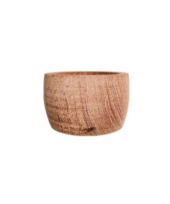 CUENCO DE MADERA ALGARROBO P/VELAS MEDIANO (N10) LUSTRADO