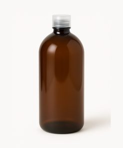 BOTELLA OMEGA PET AMBAR 24/410 X 500 CC C/TAPA CIEGA PLASTICA