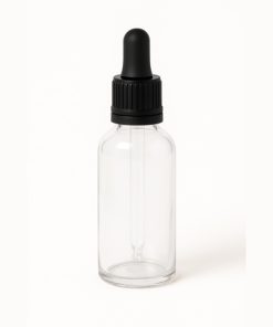 FRASCO COLIRIO CRISTAL VIDRIO BOCA 18 X 30 CC C/PIPETA NEGRA
