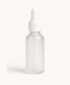 FRASCO COLIRIO SATINADO VIDRIO DIN 18 (TIPO EUROPEO) X 30 CC C/PIPETA BLANCA LISA