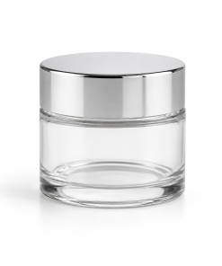 POTE RECTO CRISTAL X 5 ML C/TAPA PLATA  ( NUEVO )