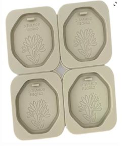 MOLDE SILICONA N104 TARJETA AROMATICA ROMANTIC GARDEN (4 CAV) X UNID