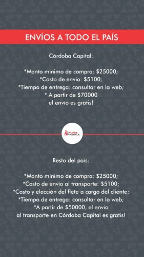 Envios nuevo costo $5100